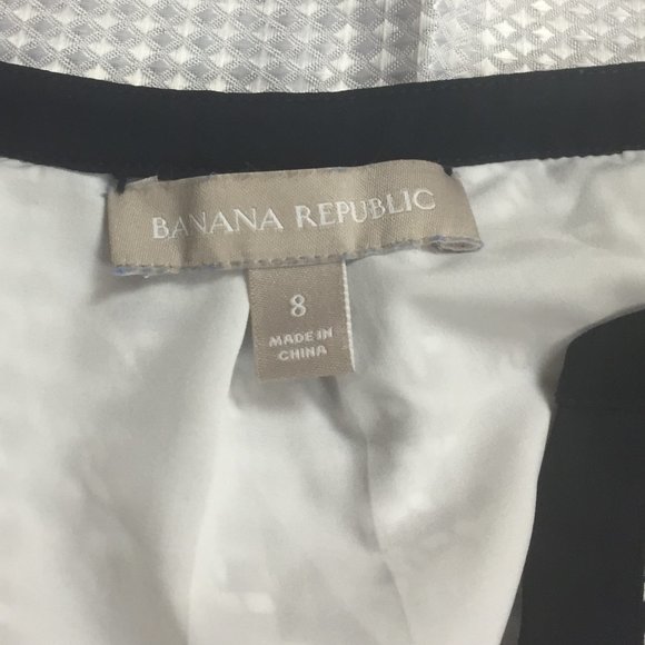 Banana Republic Dress Sz 8 Blue White - Picture 8 of 13